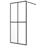 Vidaxl walk-in walk-in wall con scaffale 80x195 cm ESG-Glas Alluminium nero