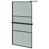 Vidaxl Walk-In Walking Walk avec étagère 100x195 cm ESG-glas aluminium noir