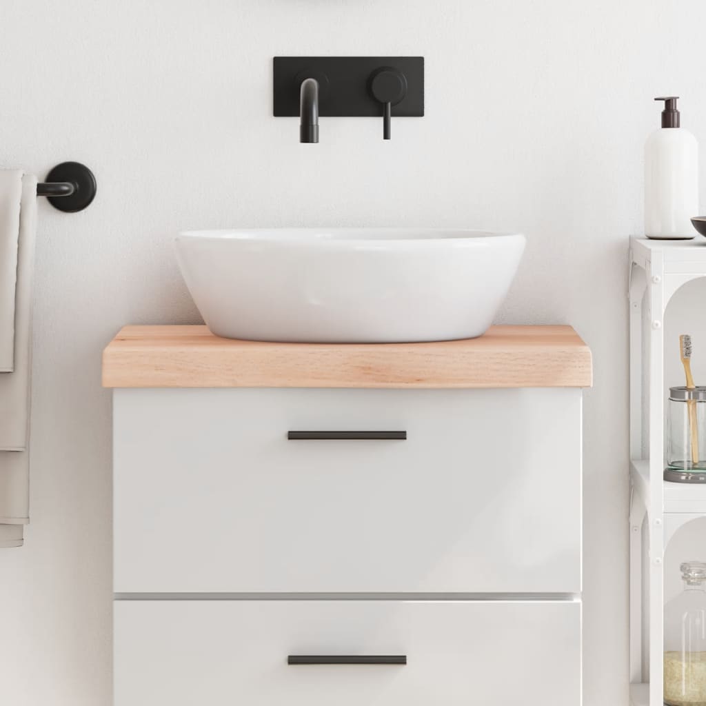VidaXL Plan de lavabo 60x30x (2-6) cm bois massif non traité