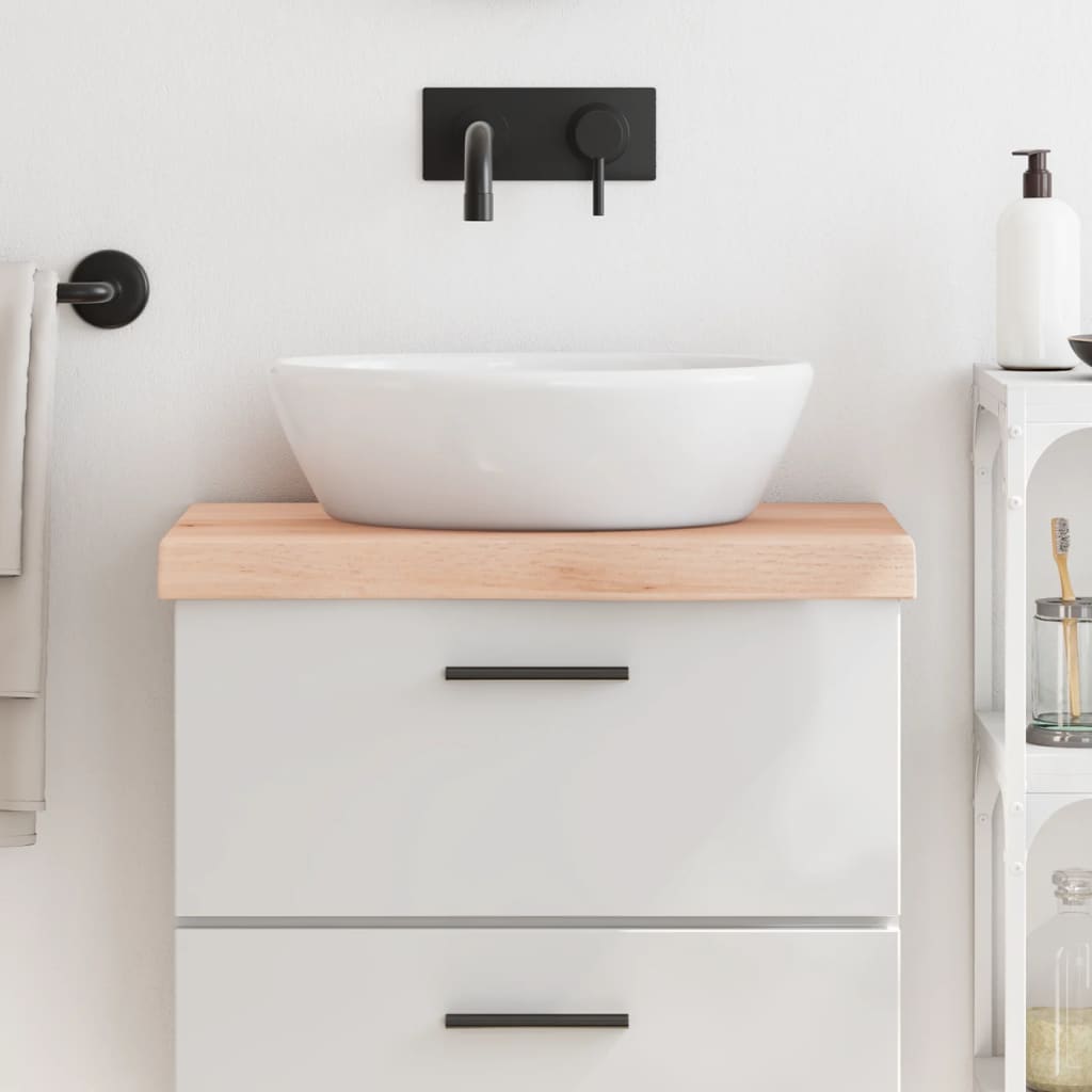 VidaXL Plan de lavabo 60x40x (2-6) cm bois massif non traité