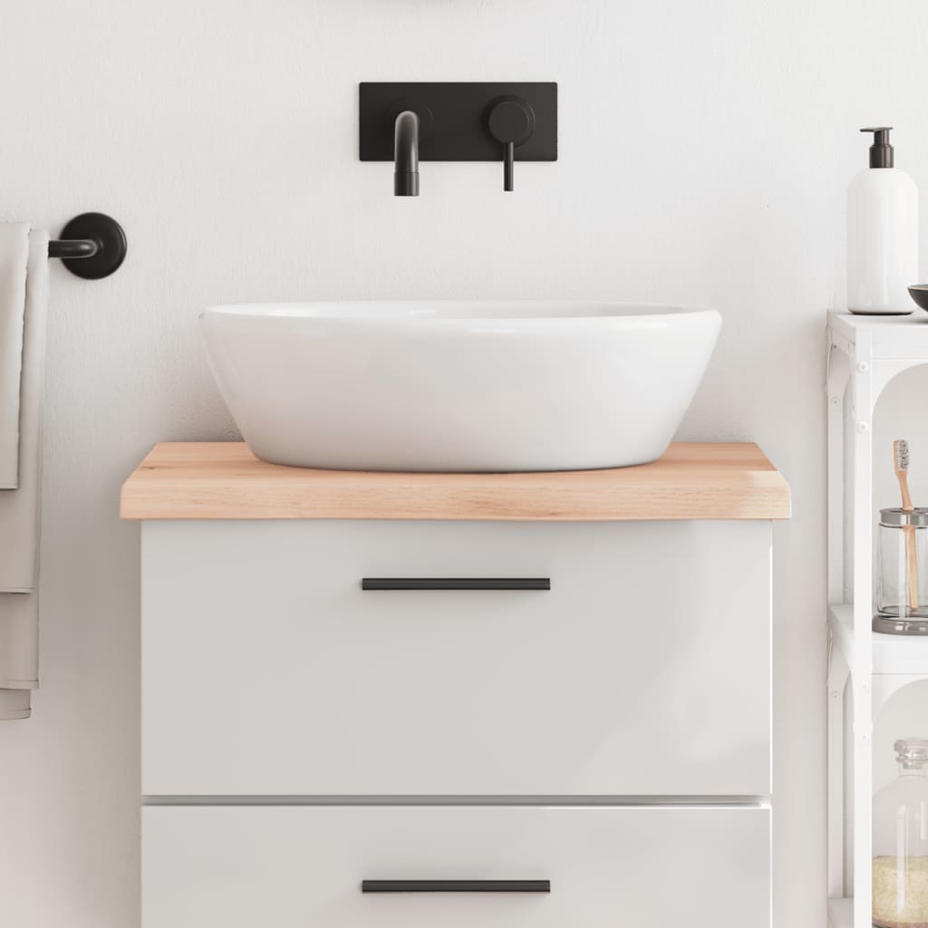 VidaXL Plan de lavabo 60x50x (2-4) cm bois massif non traité