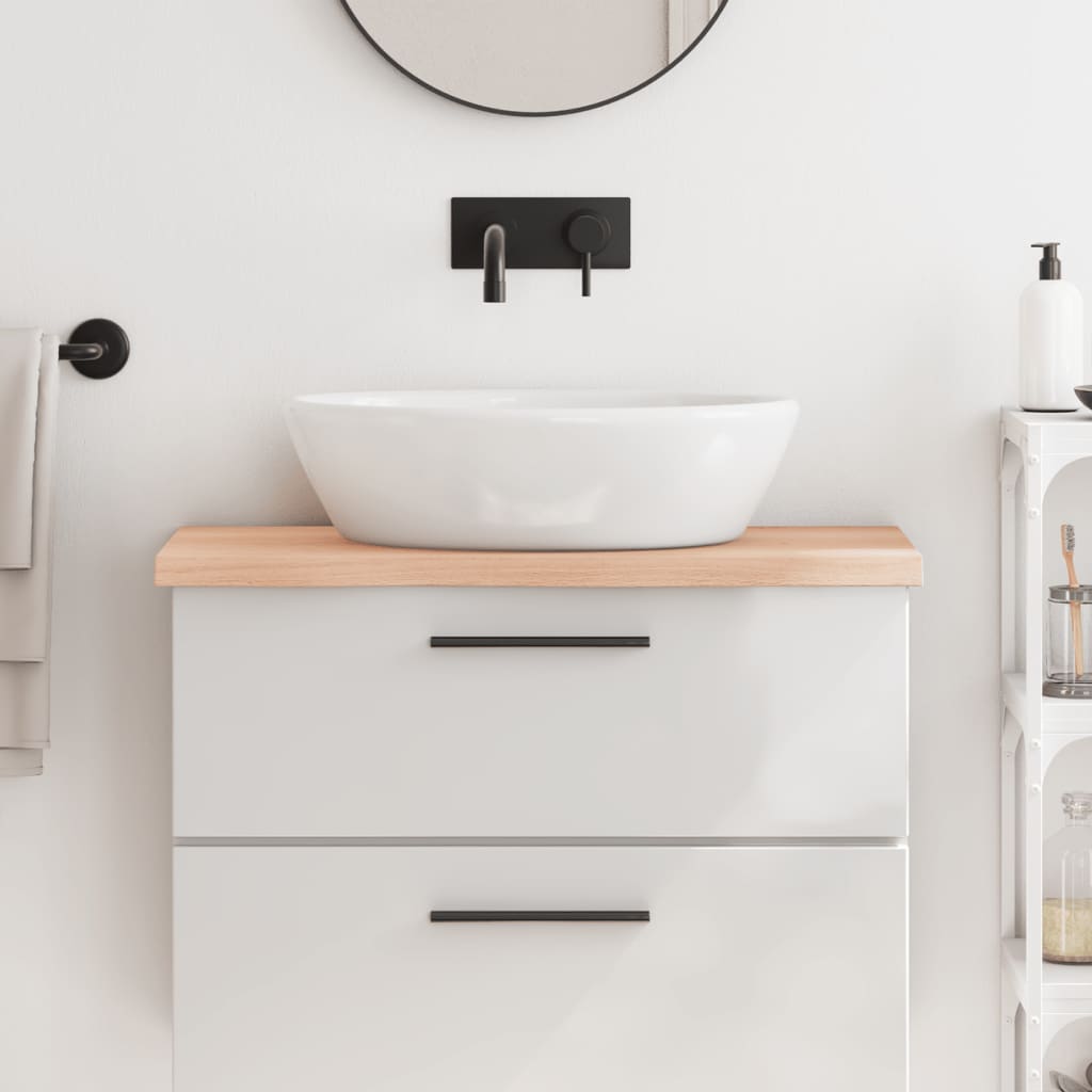 VidaXL Plan de lavabo 80x30x (2-4) cm bois massif non traité