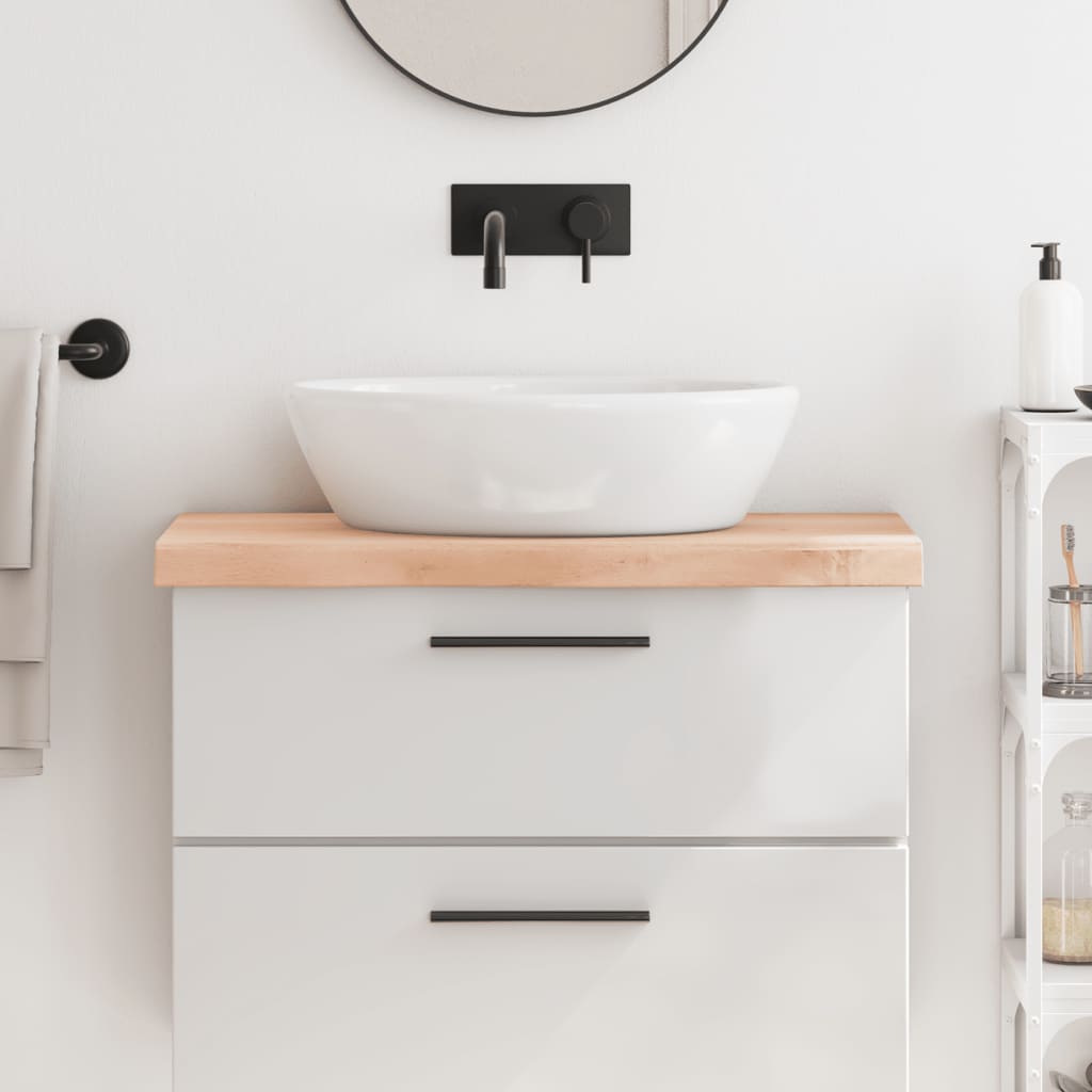 Plan de lavabo Vidaxx 80x30x (2-6) cm en bois massif non traité