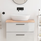 Blade de lavabo Vidaxl 80x50x (2-4) cm Bois massif non traité