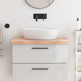 VidaXL Plan de lavabo 80x50x (2-6) cm bois massif non traité
