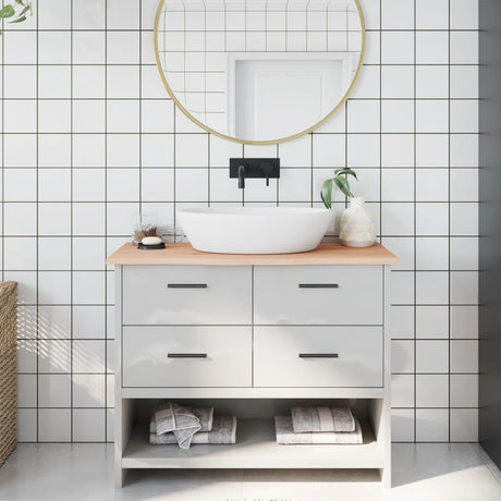 VidaXL Plan de lavabo 100x30x2 cm bois massif non traité