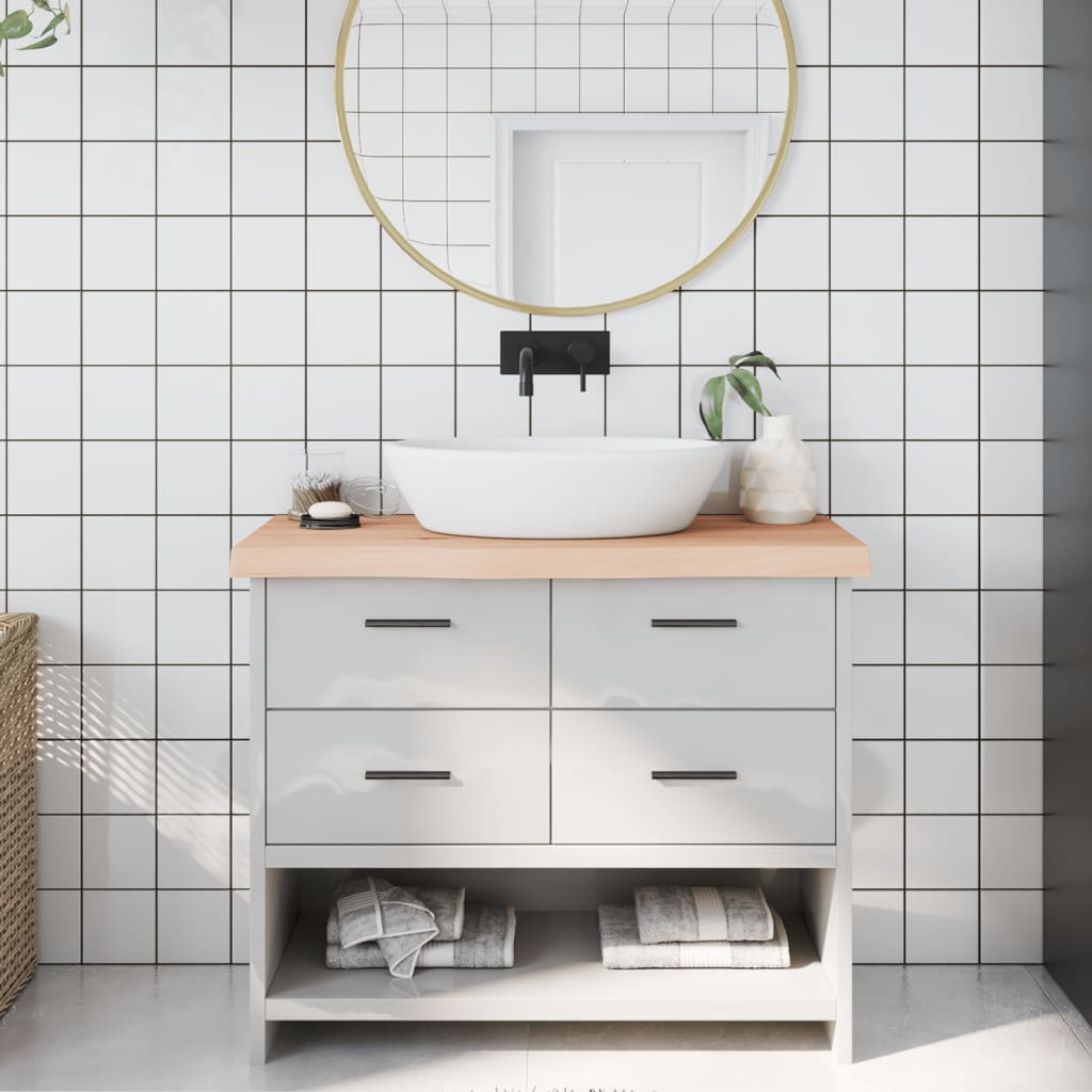 Vidaxl Washbasin Blad 100x30x (2-6) cm Bois massif non traité