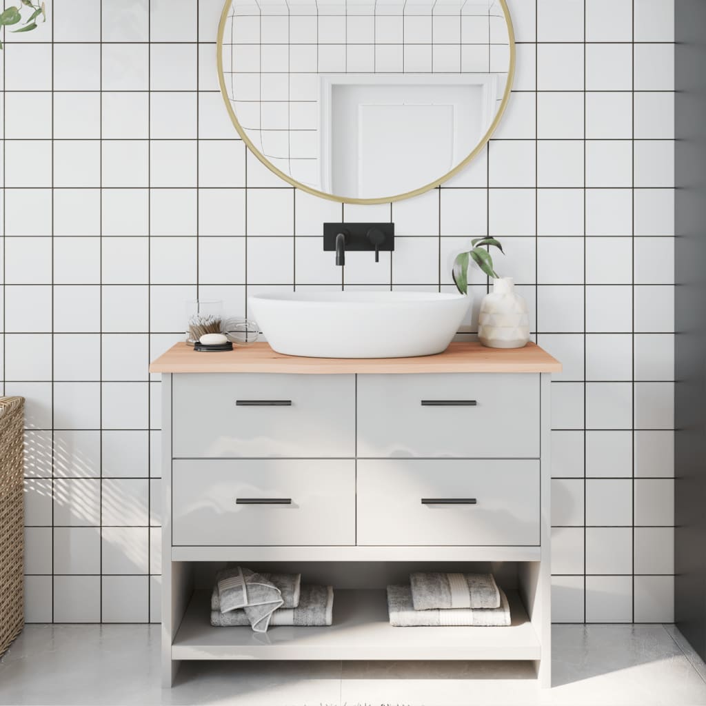 Plan de lavabo Vidaxx 100x40x2 cm bois massif non traité