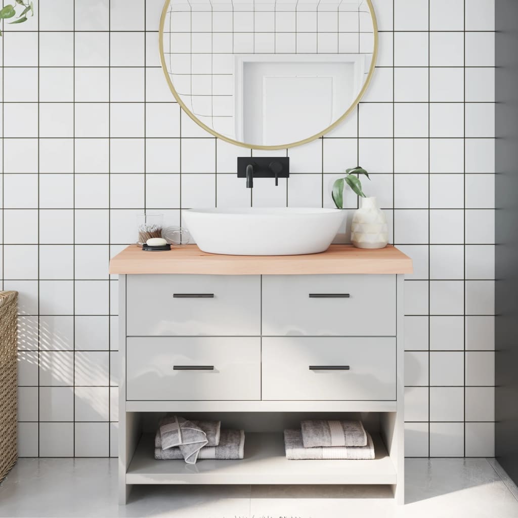 Plan de lavabo Vidaxx 100x40x (2-6) cm en bois massif non traité