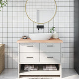 Plan de lavabo Vidaxx 100x50x (2-4) cm en bois massif non traité