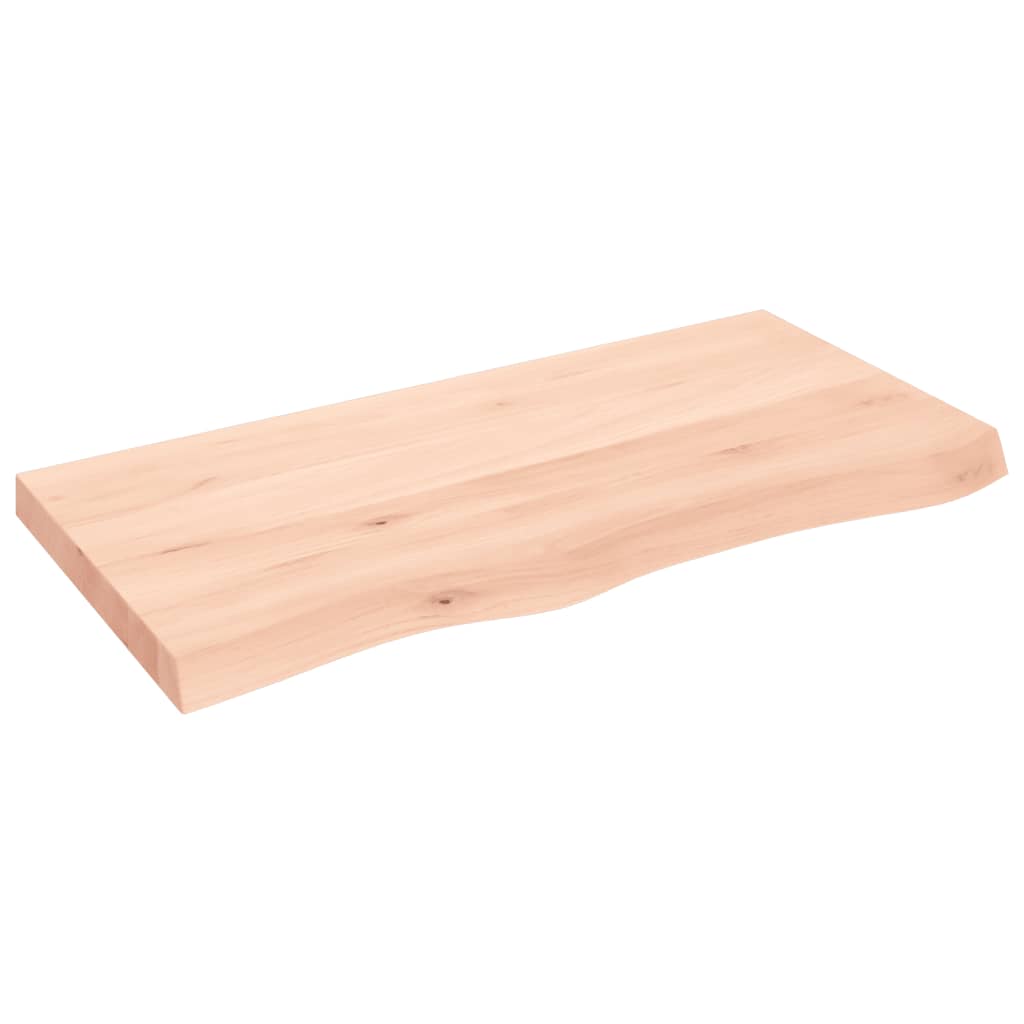 VidaXL Plan de lavabo 100x50x (2-6) cm bois massif non traité