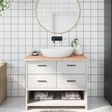 VidaXL Plan de lavabo 100x60x2 cm bois massif non traité