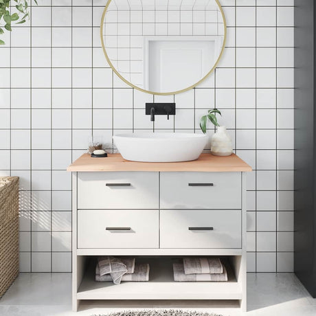 VidaXL Plan de lavabo 100x60x2 cm bois massif non traité