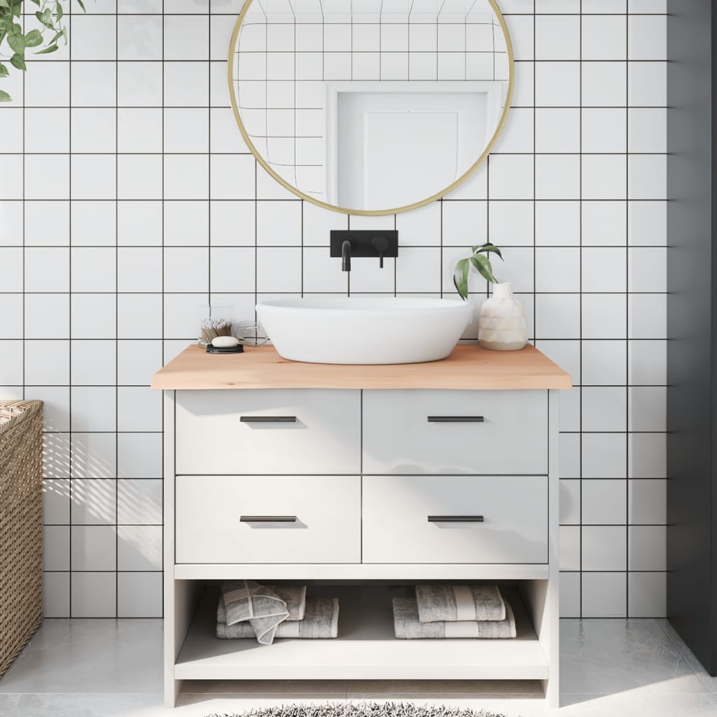 Vidaxl Blad Washbasin Blad 100x60x (2-4) CM Neobdelana trdna lesa