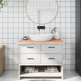 Vidaxl Washbasin Blad 100x60x (2-4) cm nietraktowane stałe drewno