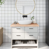 Plan de lavabo Vidaxx 100x60x (2-6) cm en bois massif non traité