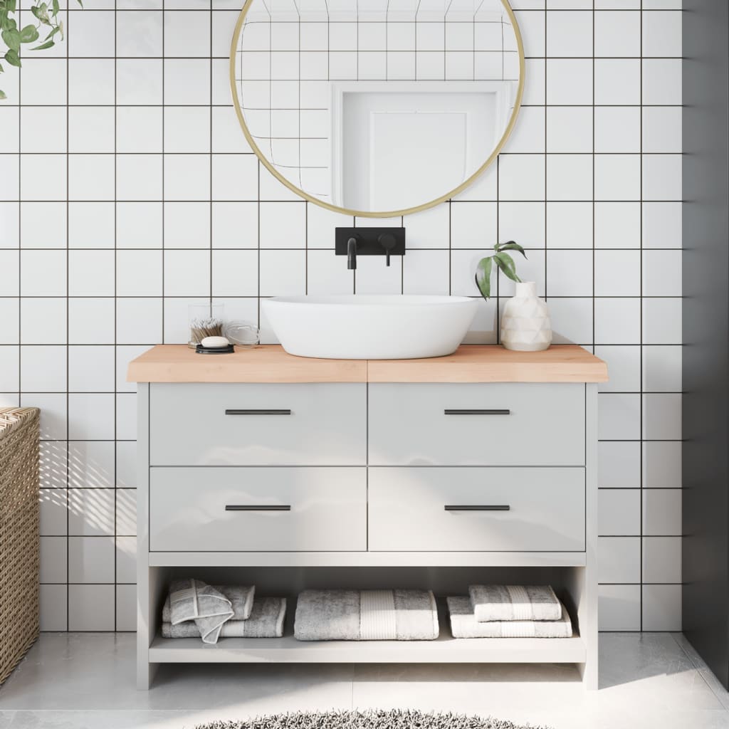 Plan de lavabo Vidaxx 120x40x (2-6) cm en bois massif non traité