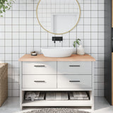 Plan de lavabo Vidaxx 120x50x (2-4) cm en bois massif non traité
