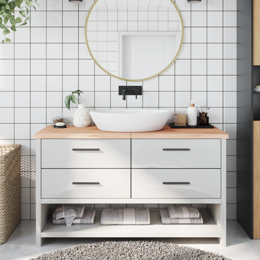 Plan de lavabo Vidaxx 140x60x (2-4) cm bois massif non traité