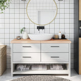 Plan de lavabo Vidaxx 140x60x (2-6) cm bois massif non traité