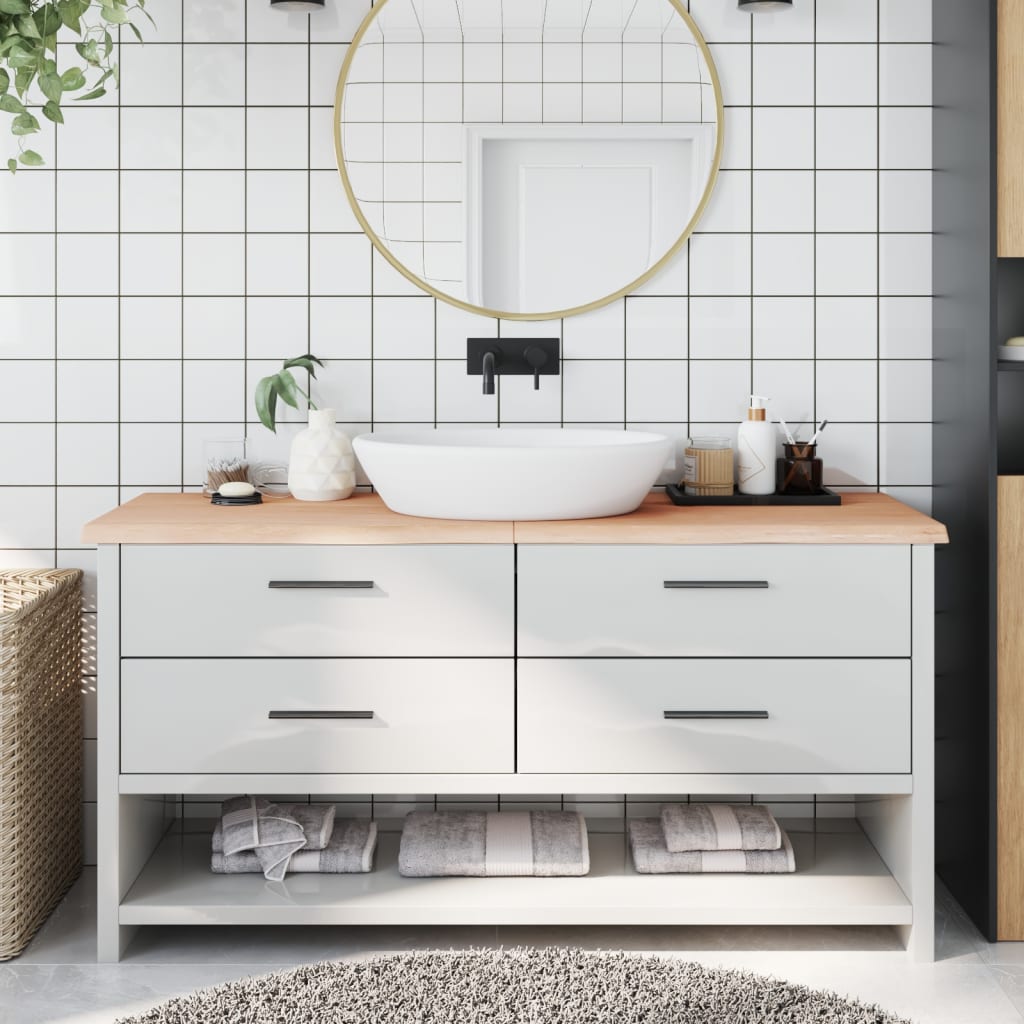 List vidaxl washbasin 160x50x (2-4) cm neošetřené pevné dřevo