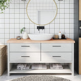Plan de lavabo Vidaxx 160x60x (2-6) cm bois massif non traité