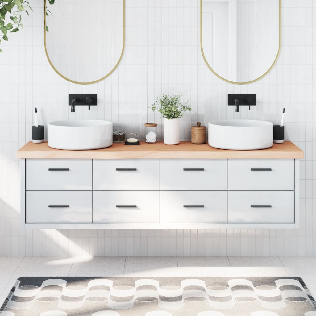 Plan de lavabo Vidaxx 180x30x (2-6) cm bois massif non traité