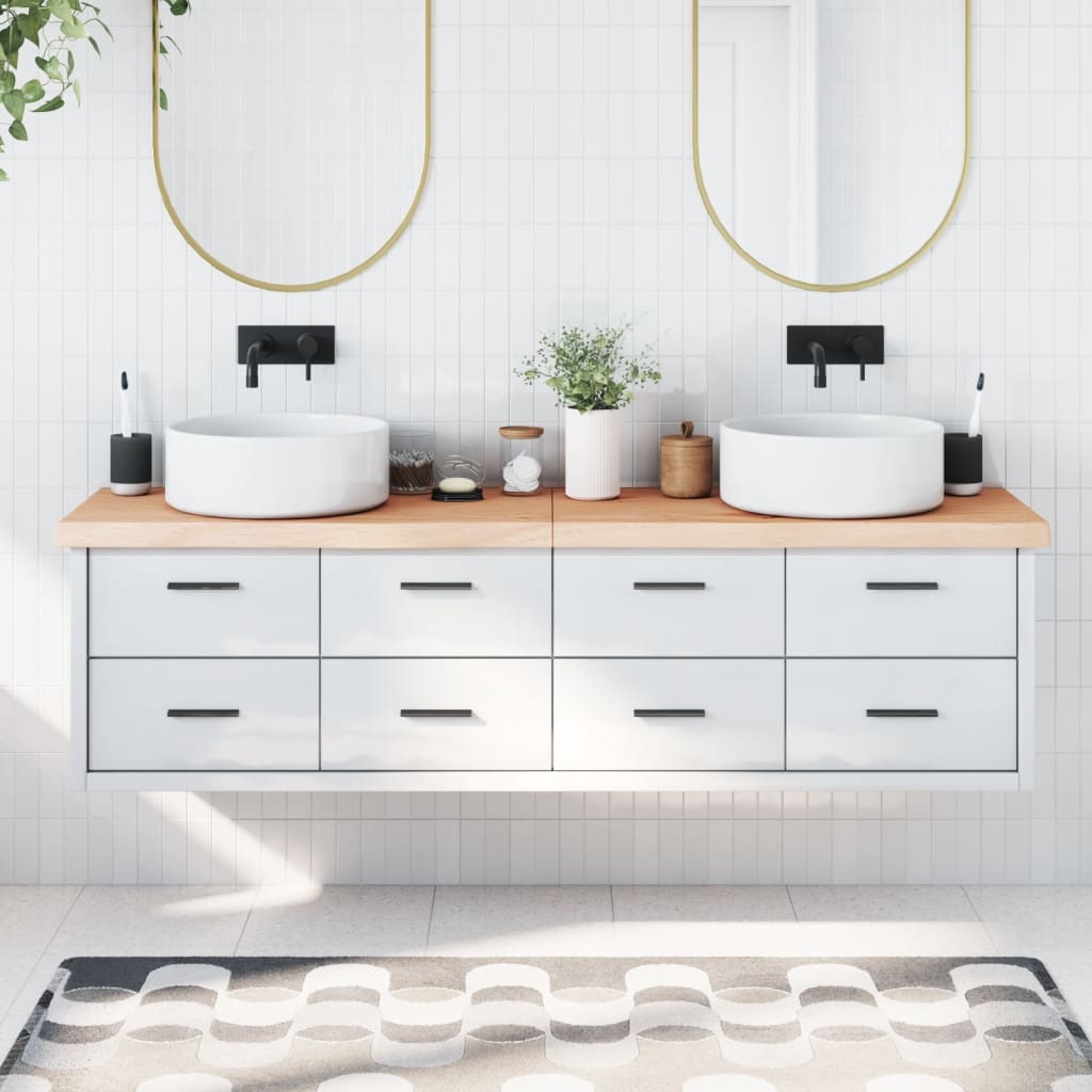 Plan de lavabo Vidaxx 180x50x (2-6) cm bois massif non traité