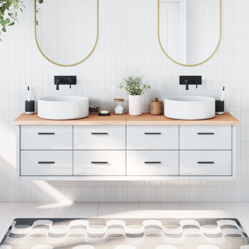 Plan de lavabo Vidaxx 180x60x (2-4) cm bois massif non traité