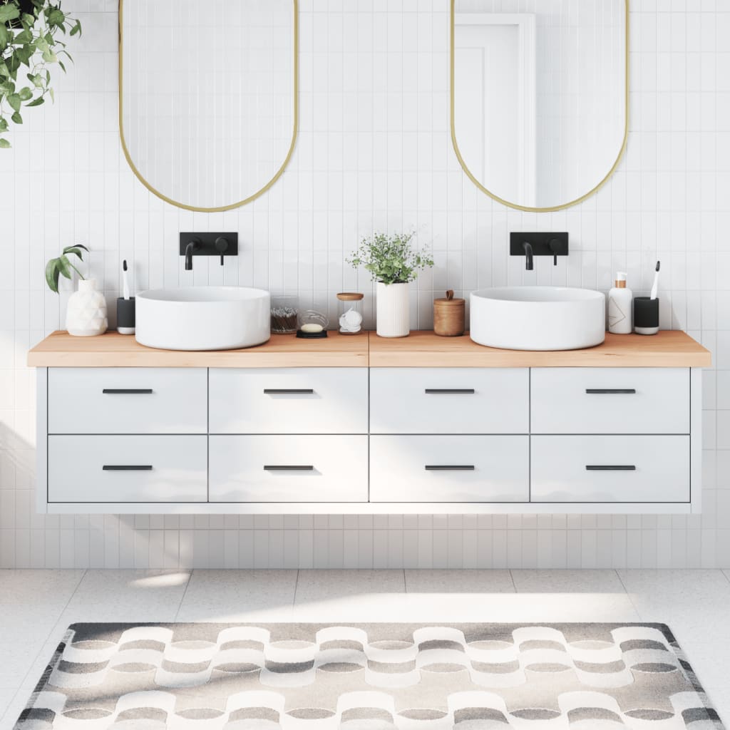 Plan de lavabo Vidaxx 220x50x (2-6) cm bois massif non traité