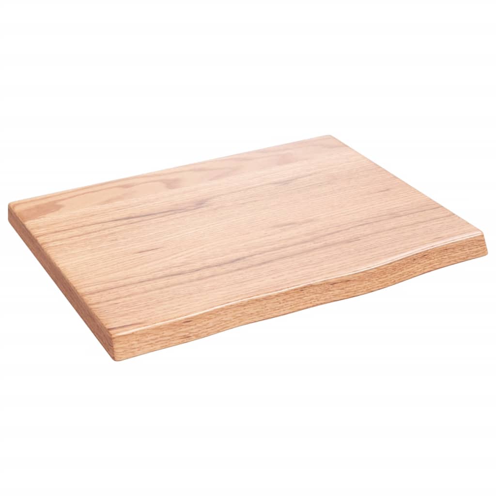 Plan vasque Vidaxx 40x30x2 bois massif traité marron clair