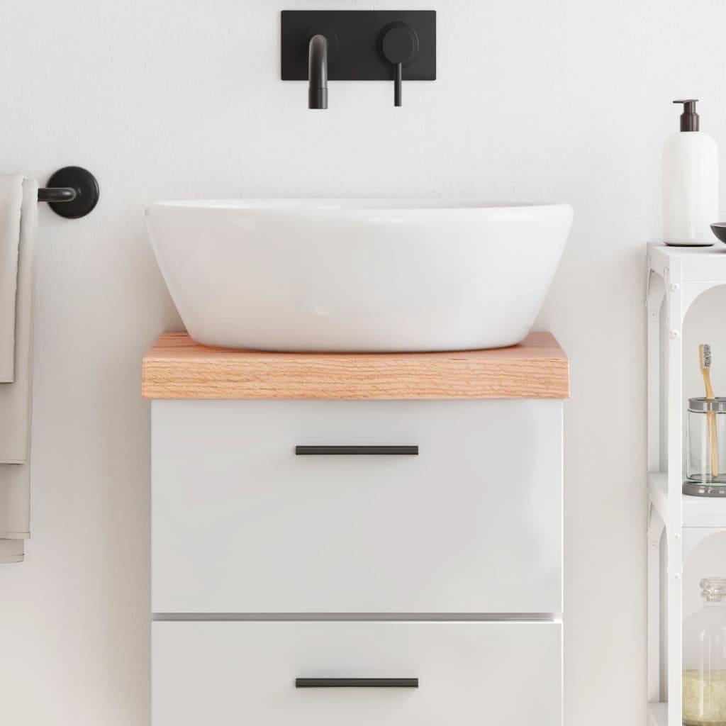 Vidaxx plan de lavabo 40x30x (2-6) cm bois massif traité marron clair