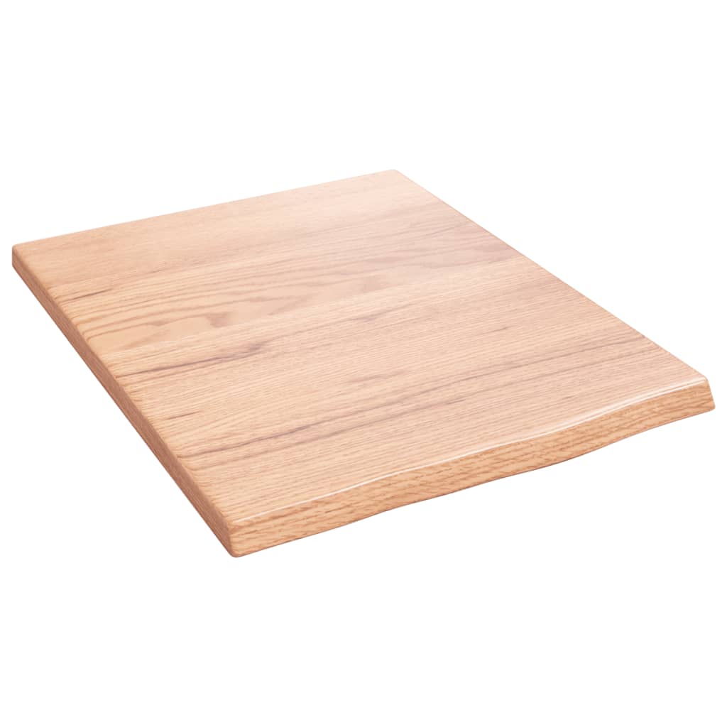 Plan vasque Vidaxx 40x50x2 bois massif traité marron clair