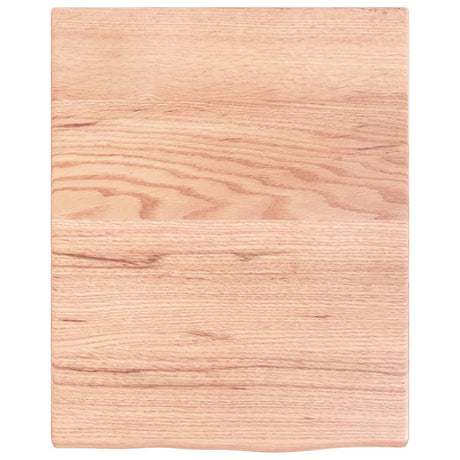 Plan vasque Vidaxx 40x50x2 bois massif traité marron clair