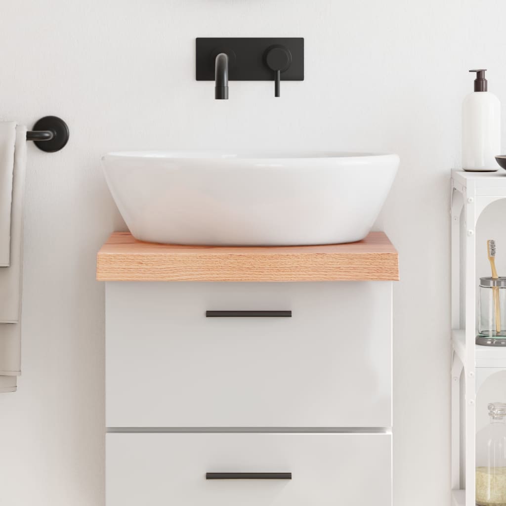 Vidaxx plan de lavabo 40x50x (2-6) cm bois massif traité marron clair