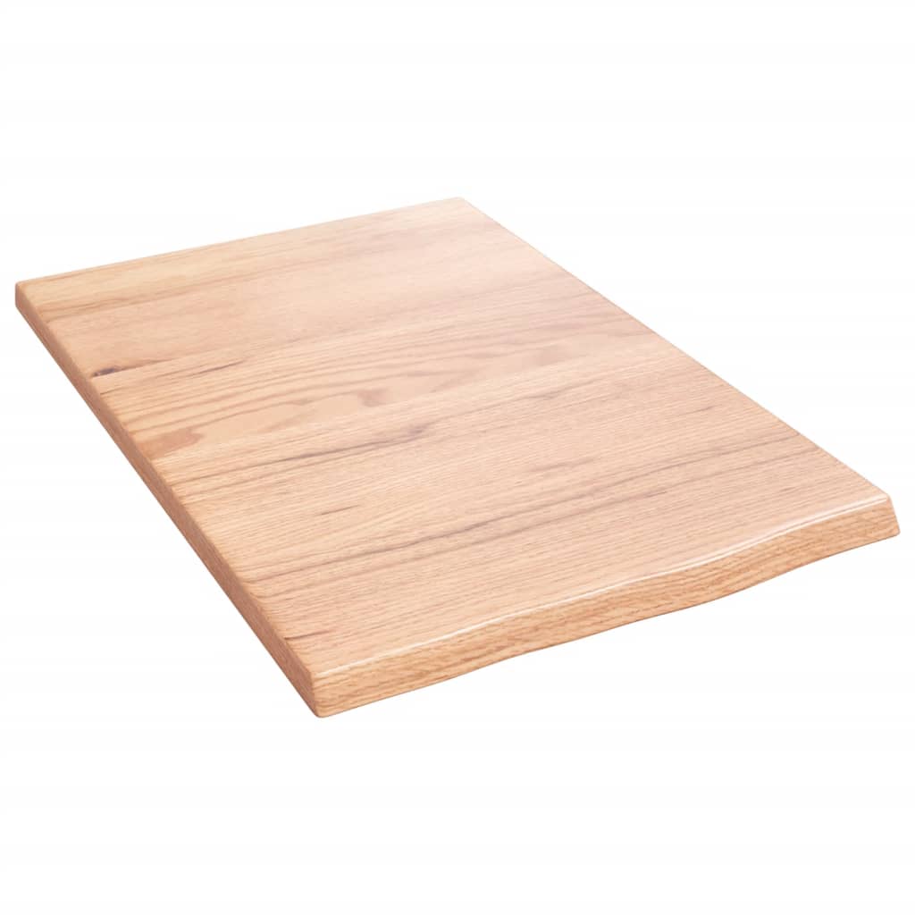 Plan vasque Vidaxx 40x60x2 bois massif traité marron clair