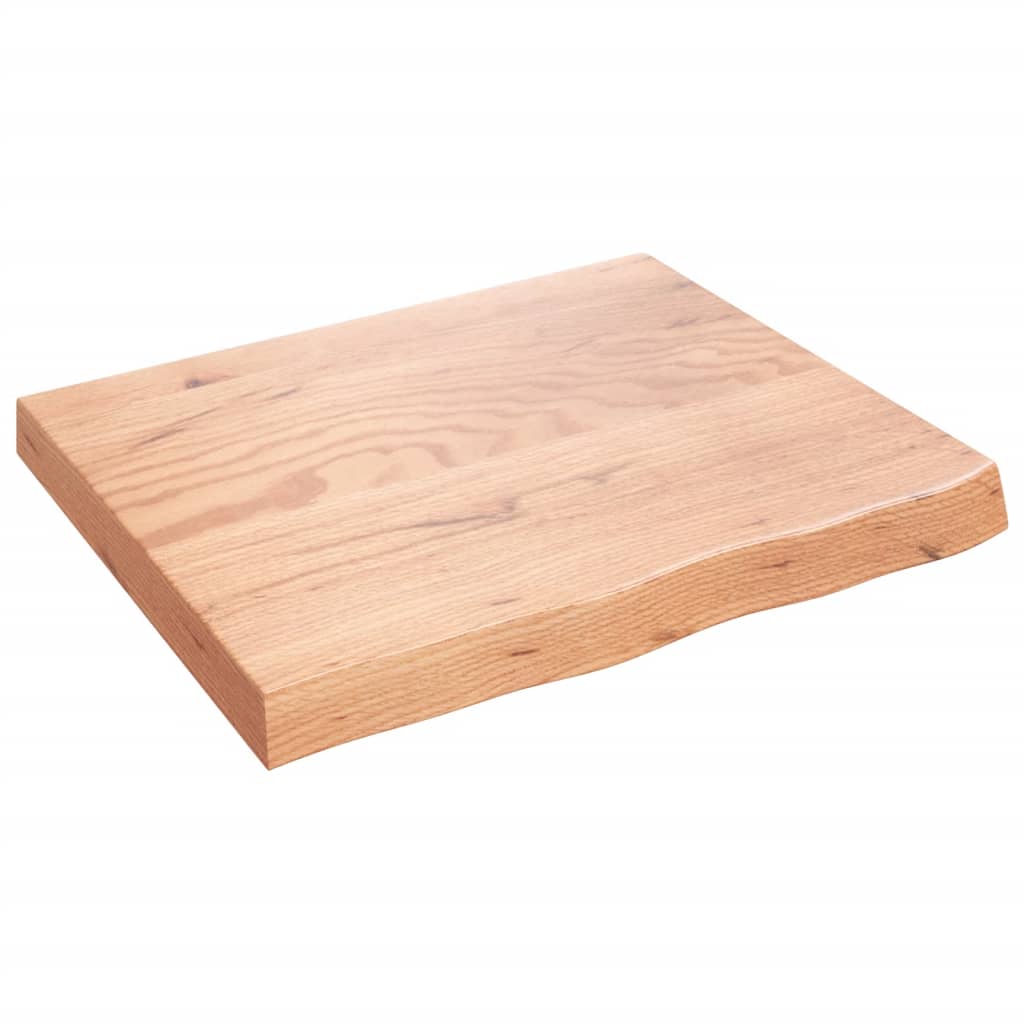 VidaXL Plan de lavabo 60x50x (2-6) cm bois massif traité marron clair