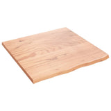 Plan vasque Vidaxx 60x60x2 bois massif traité marron clair
