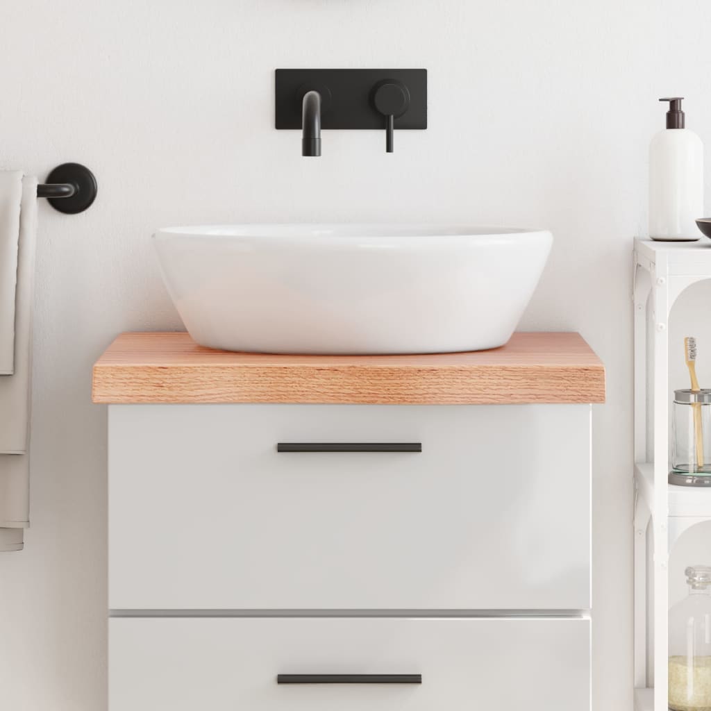 List vidaxl washbasin 60x60x (2-6) cm ošetřený s pevným dřevem světle hnědá