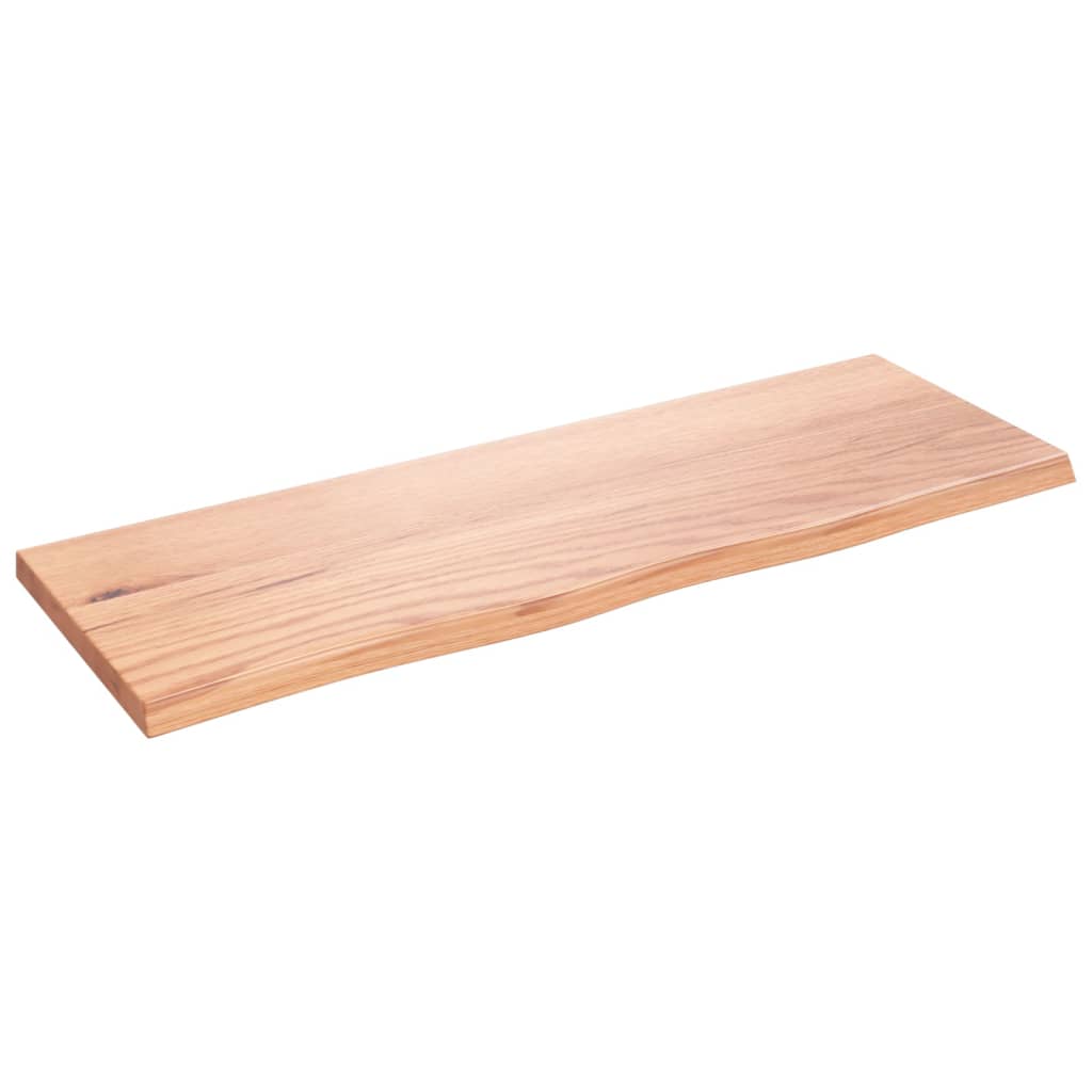 Plan vasque Vidaxx 80x30x2 bois massif traité marron clair