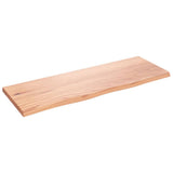 Plan vasque Vidaxx 80x30x2 bois massif traité marron clair