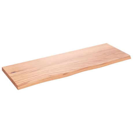 Plan vasque Vidaxx 80x30x2 bois massif traité marron clair