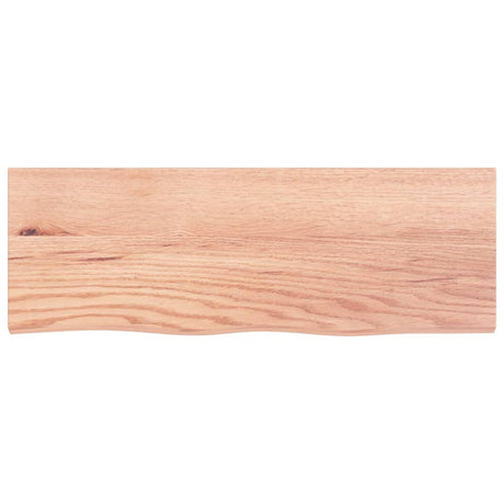Plan vasque Vidaxx 80x30x2 bois massif traité marron clair