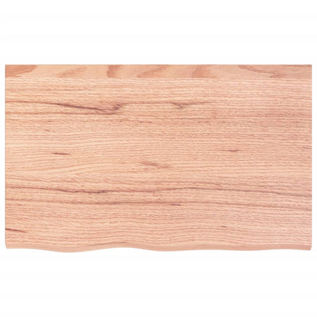 Vidaxx plan de lavabo 80x50x (2-6) cm bois massif traité marron clair
