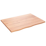 Plan vasque Vidaxx 80x60x2 bois massif traité marron clair