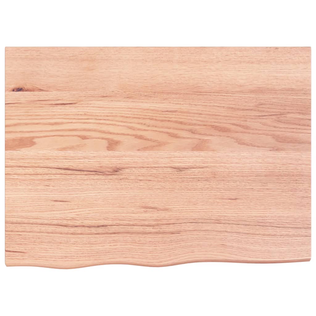 Plan vasque Vidaxx 80x60x2 bois massif traité marron clair