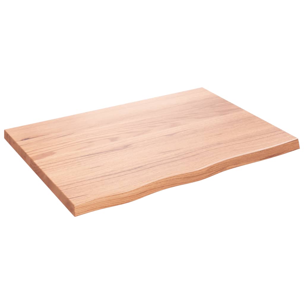 Vidaxx plan de lavabo 80x60x (2-4) cm bois massif traité marron clair