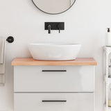 Vidaxx plan de lavabo 80x60x (2-4) cm bois massif traité marron clair