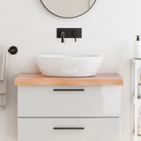 Vidaxx plan de lavabo 80x60x (2-6) cm bois massif traité marron clair