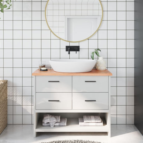 Vidaxx plan vasque 100x30x2 cm bois massif traité marron clair